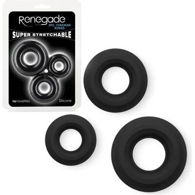 Силиконови пенис пръстени, супер разтегливи - Fireman Rings Set (NSTOYS1183)