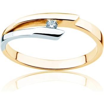 SAVICKI Годежен пръстен Minimalism: двуцветно злато, диамант