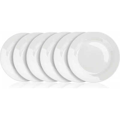 BANQUET Sada mělkých porcelánových talířů BASIC 26,5 cm bílé 6 ks
