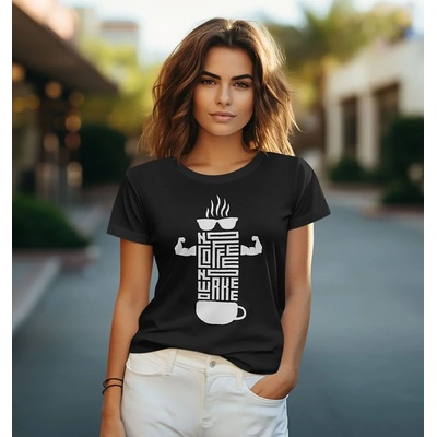 Bullshirt.sk Dámske tričko No Coffee No Workee Čierna