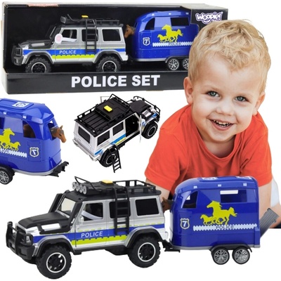 Woopie policajné terénne auto s prívesom pre kone