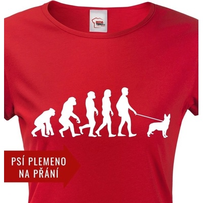 Bezvatriko.cz Canvas 0952 Evoluce venčení psa Červená