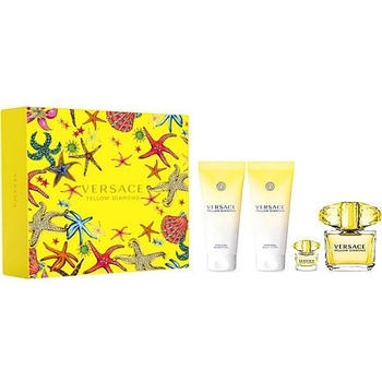 Versace Yellow Diamond за жени комплект EDT 90 ml + BL 100 ml + SG 100 ml + EDT 5 ml