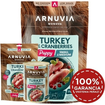 Arnuvia Monova Puppy Small & Medium Turkey & Cranberries 2 kg