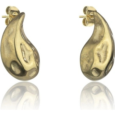 Marc Malone Stylové pozlacené náušnice Tear Drop MCE24030G