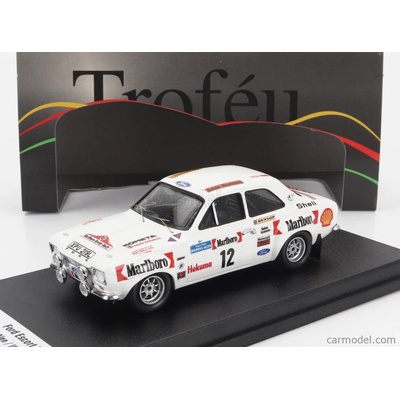 Trofeu Ford england Escort Mki night Version N 12 4th Rally Artic 1974 Markku Alen Ilkka Kivimaki Bílá 1:43