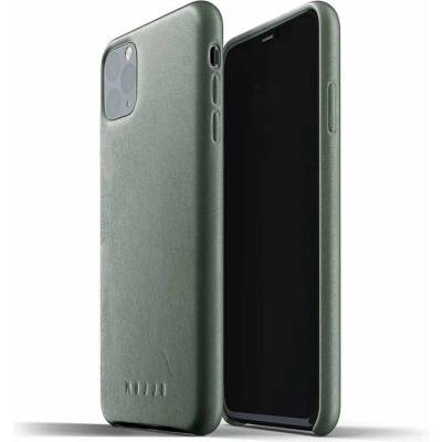 Mujjo Full Leather Case - кожен (естествена кожа) кейс за iPhone 11 Pro Max (тъмнозелен)