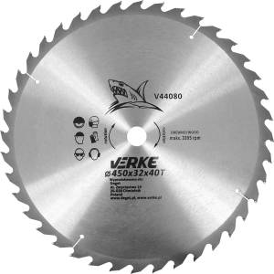 VERKE Диск за трион 450mm 40T 32mm + редуктори 80117 (V44080)