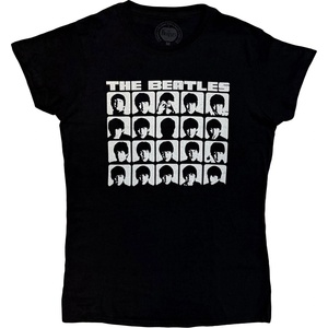 The Beatles Hard Days Night Faces Mono Black S Дамски Риза (BEATHBTEE09LB01)