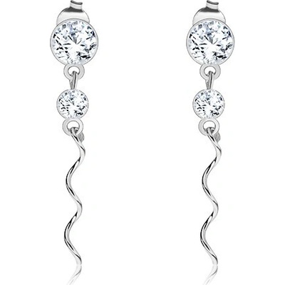 Šperky eshop čiré krystaly Swarovski lesklá spirála I38.19