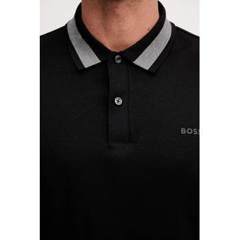 HUGO BOSS Памучна блуза с дълги ръкави boss в черно с изчистен дизайн 50549257 (50549257)