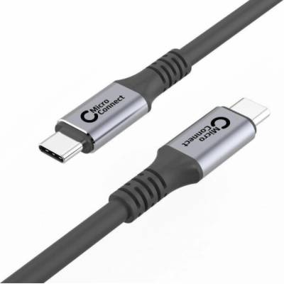 MicroConnect USB3.2CC2 USB USB-C – USB-C 2m černo-stříbrný
