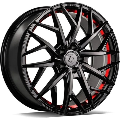 79WHEELS SSF-1 8x18 5x114,3 ET40 black gloss Red Inner Lip