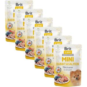 Brit Care MINI Заек и Сьомга 6 x 85 г