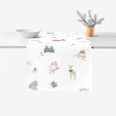 Goldea vianočný behúň teflónový české vianoce 50x120 cm