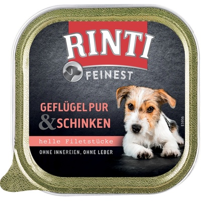 Rinti Feinest Adult Dog drůbeží a šunka 11 x 150 g