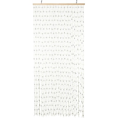 ZÁVĚS ŠŇŮRKOVÁ DO DVEŘÍ 90 X 200 CM Z PAPÍRU BÍLÁ 36 ŠŇŮREK