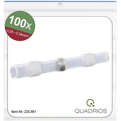 Quadrios 22C461 krimpovacie spojka so zmršťovacou bužírkou 0.25 mm² 0.34 mm² úplne izolované biela 1 sada