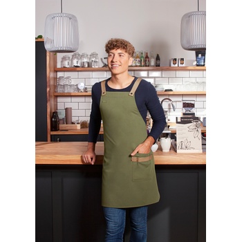 Karlowsky Предна престилка Urban Look Moss green подходяща за готвачи, сервитьори, баристи (LS38-79)
