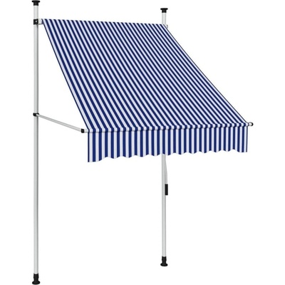 Petromila Ručně zatahovací markýza 100 cm modro-bílé pruhy