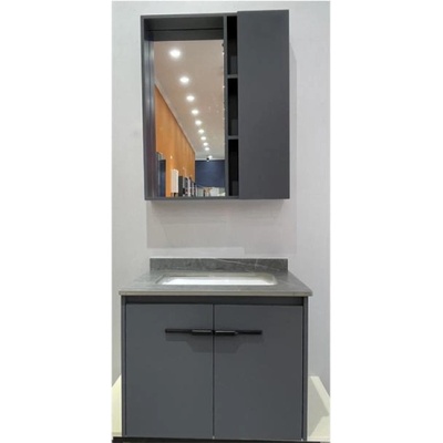 FORMA VITA МЕБЕЛ ЗА БАНЯ С ОГЛЕДАЛО ПЛАВНО ЗАТВАРЯНЕ 3018-60/3 60см ГРАФИТ (3018-60/3)