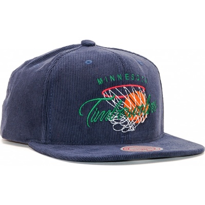 Mitchell & Ness Minnesota Timberwolves Hardwood Classic All Net Navy Snapback Modrá Zelená Modrá