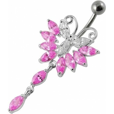 S4U Piercing do pupíku motýlek BP01274-P