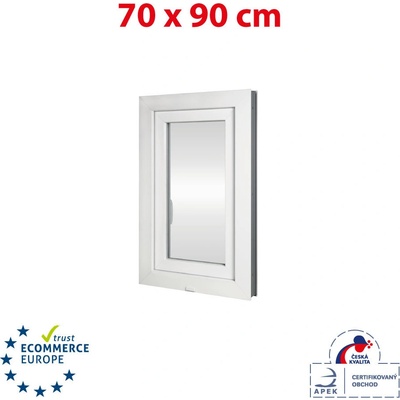 Okna Hned Plastové okno 700 x 900 mm bílé otevíravé i sklopné levé