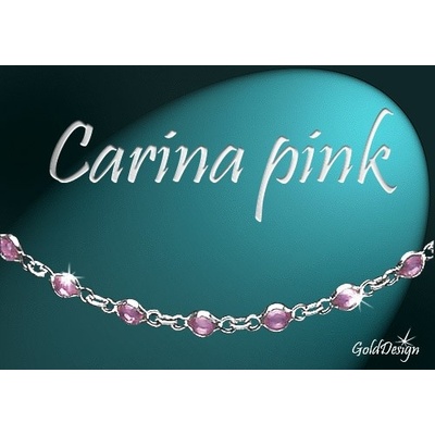 Gold Design Carina pink řetízek stříbřený (GD470)