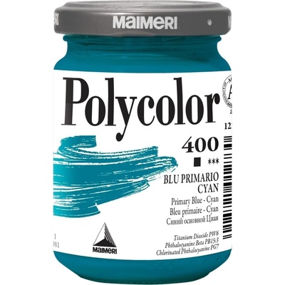Maimeri Vynil Polycolor АКРИЛНА боя Primary Blue Cyan 400 140 ml 1 бр (M1220400)