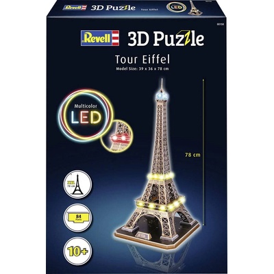 Revell 3D Пъзел Revell - Айфелова кула с LED осветление (00150)