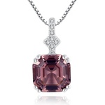 Silenti Jewelry Сребърно колие "Топаз" - Кафяв