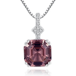 Silenti Jewelry Сребърно колие "Топаз" - Кафяв