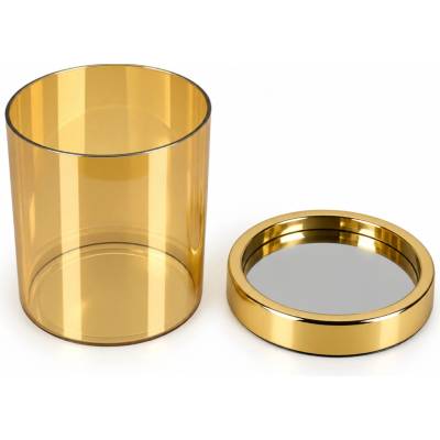 Zlatý skleněný svícen s podstavcem – elegantní dekorace