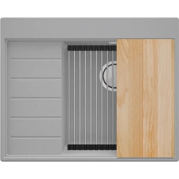 Твоят Стил Сива гранитна кухненска мивка Сидни 620-45 Ergo Multilevel 620х500