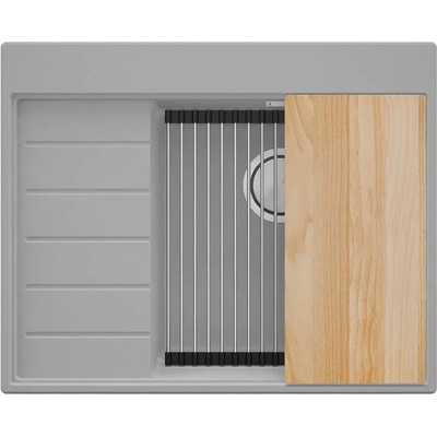 Твоят Стил Сива гранитна кухненска мивка Сидни 620-45 Ergo Multilevel 620х500