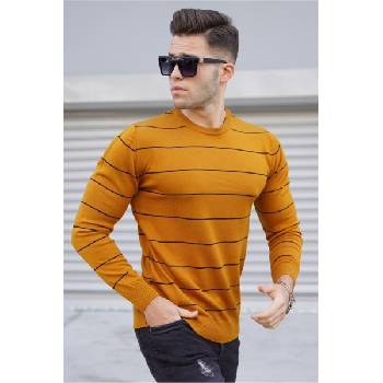 Madmext Мъжки плетен пуловер 5177 - Горчица #319767 (319767_Горчица)