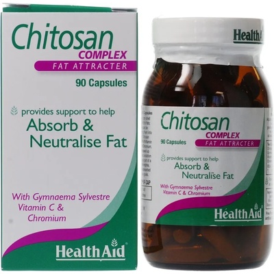 HEALTHAID Хранителна добавка за отслабване Хитозан , Health Aid Chitosan Chitin 90 Vecaps Fat Blocker