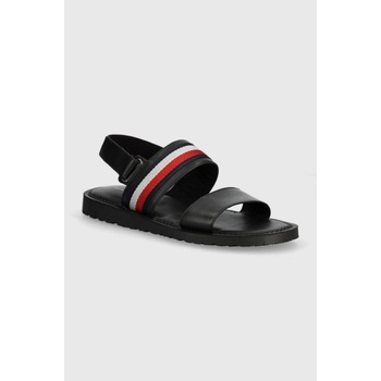 Sandále Tommy Hilfiger CORE LTH STRAPPY SANDAL pánske, čierna