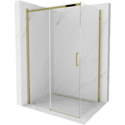 Mexen Omega плъзгаща се душ кабина 120 x 80 см, прозрачна, златна - 825-120-080-50-00 (825-120-080-50-00)