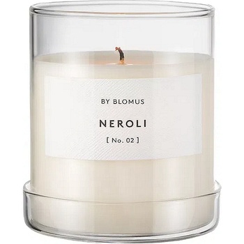 Blomus (Германия) Ароматна свещ BLOMUS VALOA с аромат Neroli - Ø9 х h9 см - цвят бял (BLOMUS 65544)