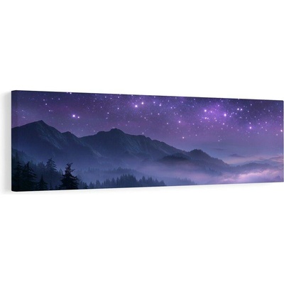 Obraz tajemná krajina pod hvězdami - 90x30