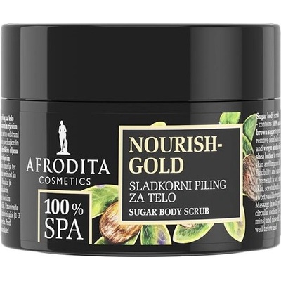 Afrodita Cosmetics SPA Nourish Gold Захарен ексфолиант за тяло, 175 g