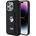 KARL LAGERFELD Кейс Karl Lagerfeld Gripstand Saffiano Choupette Pins за iPhone 15 Pro, черен (3666339207458)