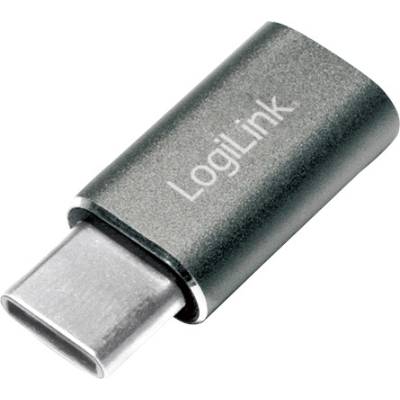 Адаптер Logilink USB 2.0 Type-C, C/M Micro-USB/F, сребърен