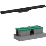 Hansgrohe Комплект душ канал с капак Hansgrohe RainDrain Flex регулируем матово черен 80 см (56051670+01001180)