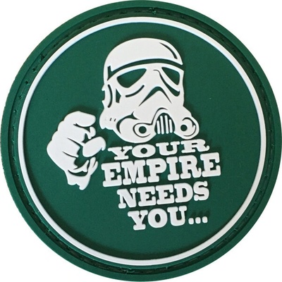WARAGOD Your empire needs you PVC nášivka, zelená