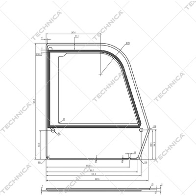 TECHNICA Bočné sklo, pravé pre 461160 | TECHNICA, 461160/054