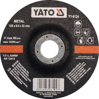 Yato Kotúč na kov 125 x 22 x 6,0 mm YT-6124