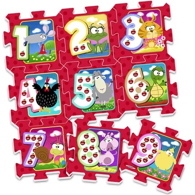 Joko Penové puzzle Zvieratká čísla 9ks 31cm x 31cm